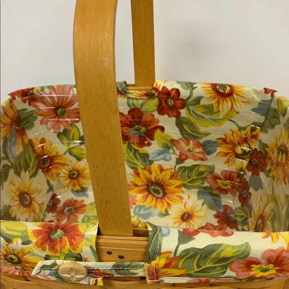 1997 Longaberger basket with floral liner.